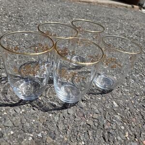 Hand Crafted Gold and Gray Drinkware Set